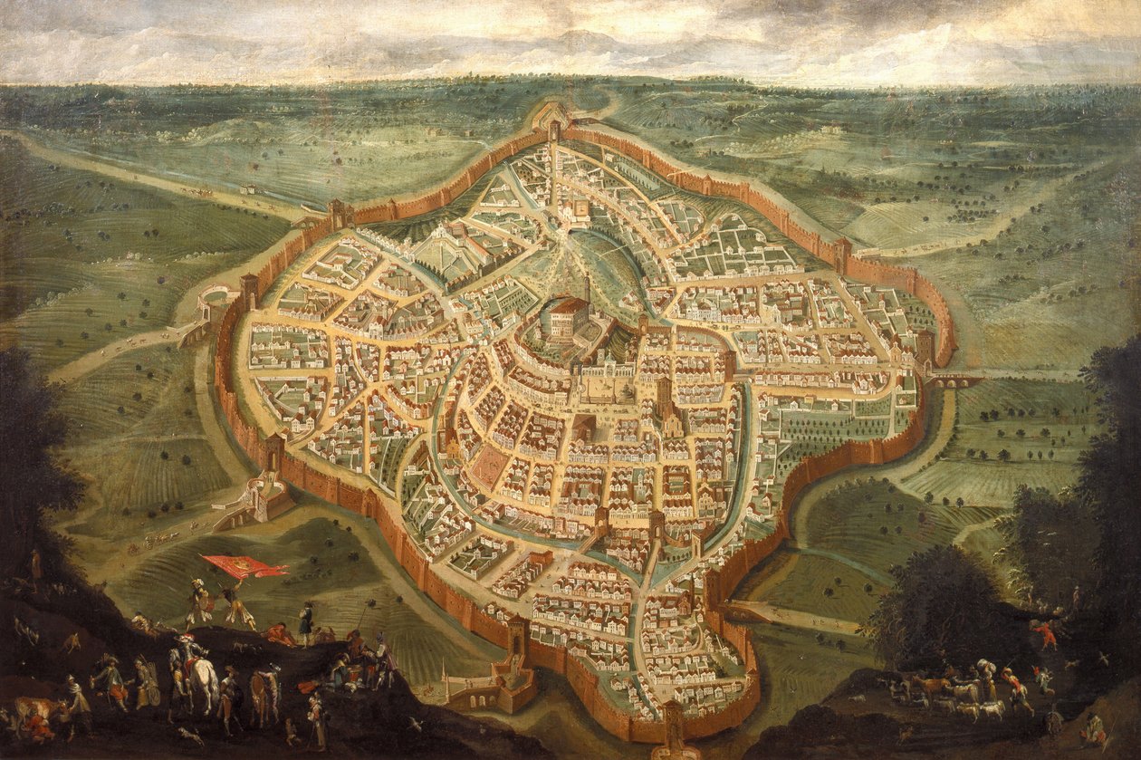 Mapa města Udine, polovina 17. století, polovina 17. století. od Joseph Heintz the Younger