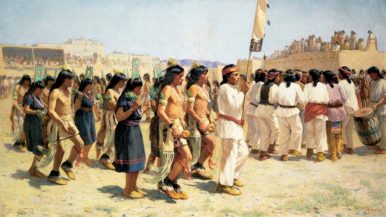 Tanec sklizně od Joseph Henry Sharp