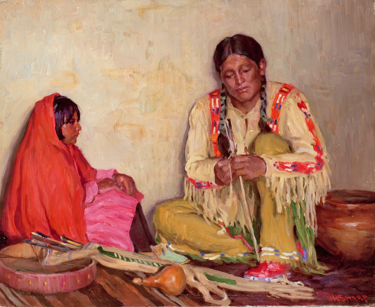 Šípy s peřím (olej na plátně) od Joseph Henry Sharp