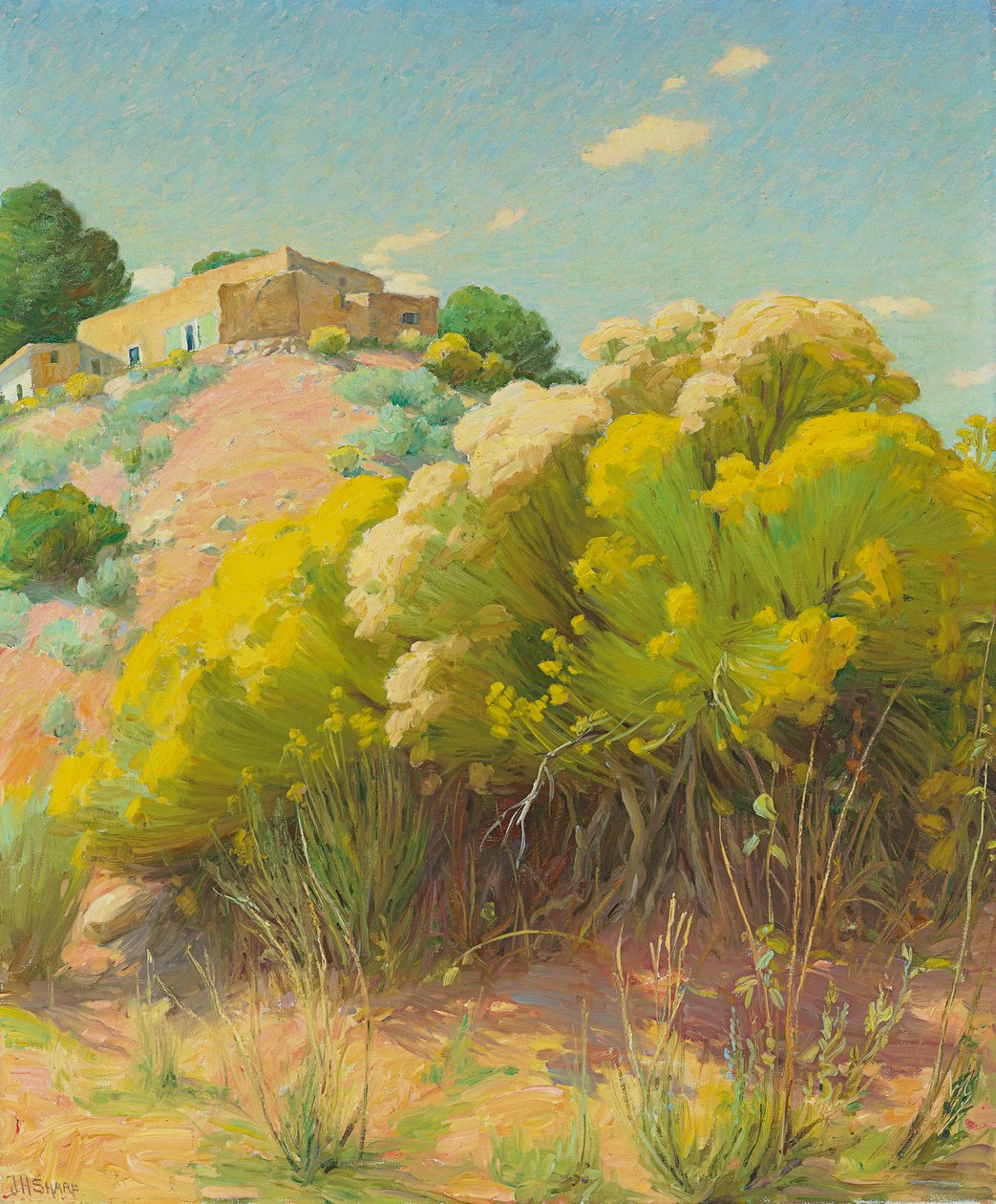 Taos Studio (olej na plátně) od Joseph Henry Sharp