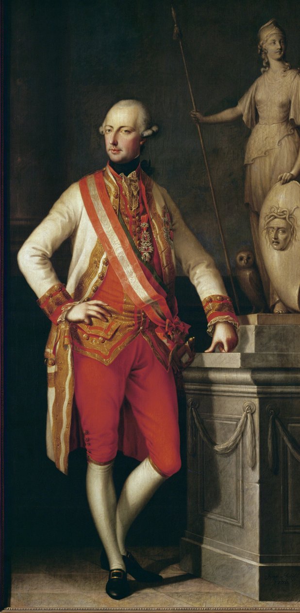 Josef II, císař Svaté říše římské (malba na plátně) od Joseph Hickel