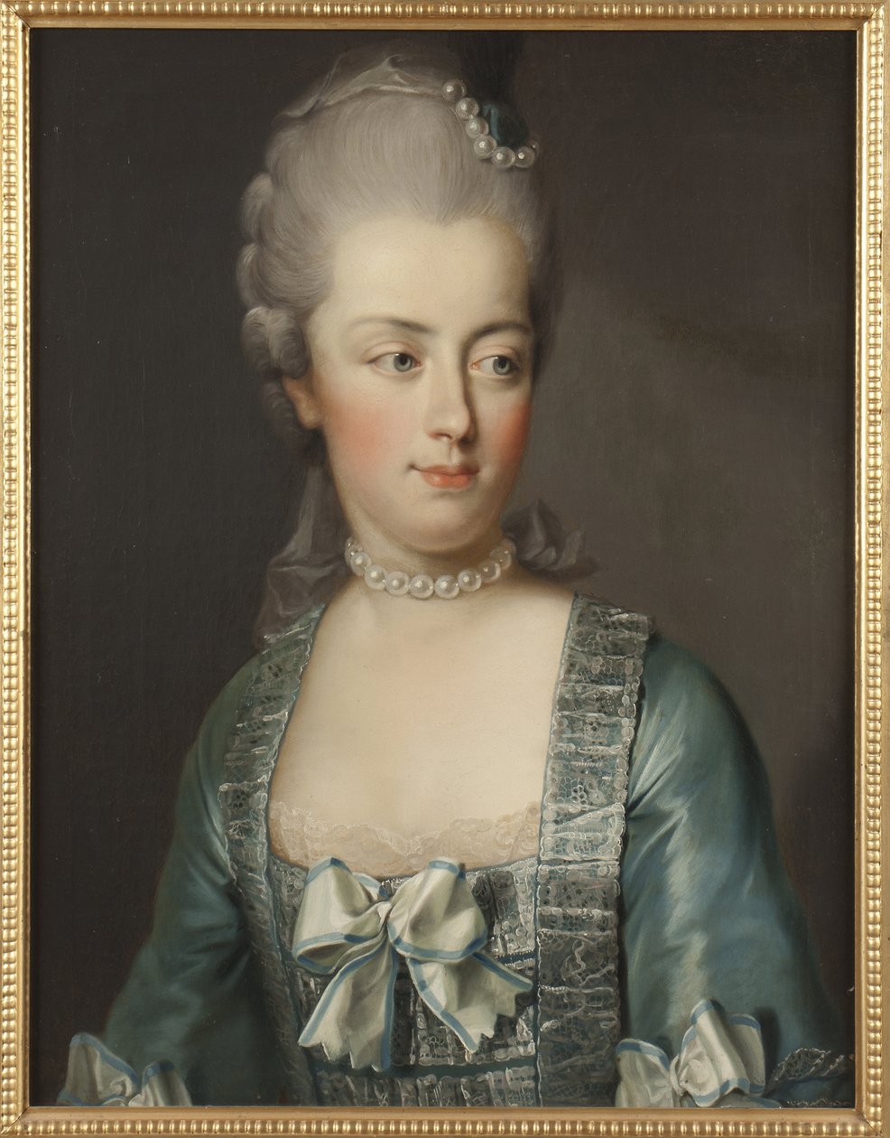 Portrét arcivévodkyně Marie Antoinetty Rakouské (1755-1793), francouzské královny, od Hickela, Josefa (1736 -1807). Olej na plátně. Rozměr: 65 x 50 cm. Národní muzeum Stockholm od Joseph Hickel