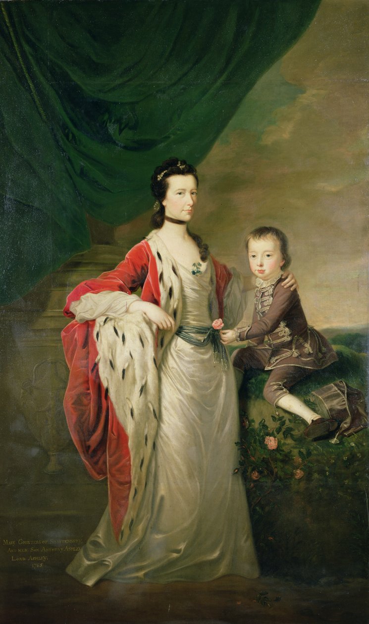 Mary, hraběnka z Shaftsbury a její syn, Anthony Ashley Cooper od Joseph Highmore