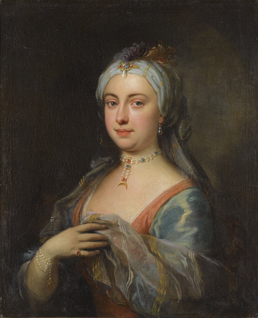 Portrét Lady Mary Wortley Montagu 1689-1762 od Joseph Highmore