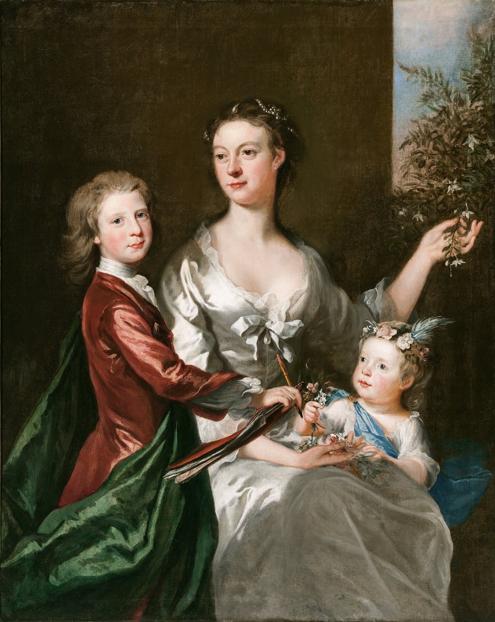 Umělcova manželka Susanna, syn Anthony a dcera Susanna od Joseph Highmore