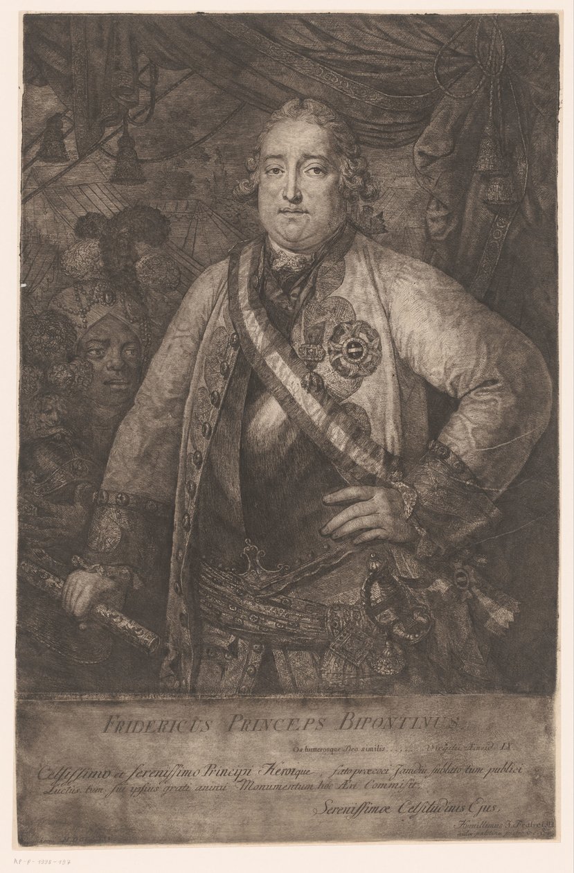 Portrét Friedricha z Pfalz-Zweibrücken-Veldenz Fridericus Princeps Bipontinus (název objektu) Díla Josepha Fratrela (název série) Díla Josepha Fratrela (název série) od Joseph I Fratrel