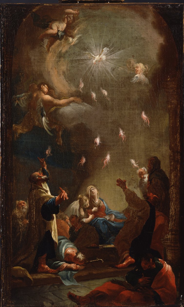 Sestoupení Ducha svatého Letnice, c. 1750 od Joseph Ignaz Mildorfer