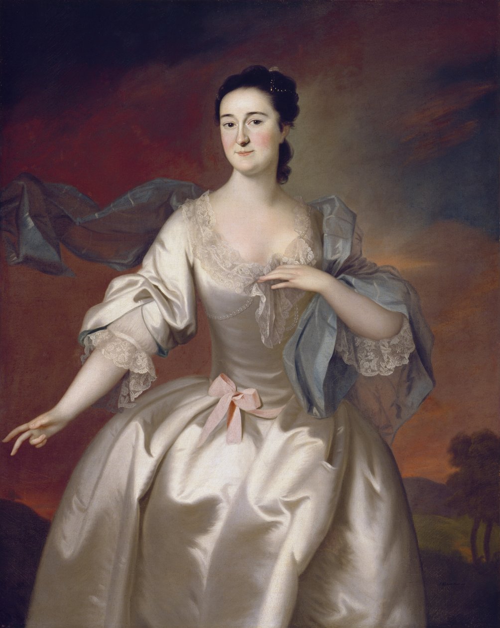 Paní James Pitts, 1757 od Joseph Jonathan Blackburn