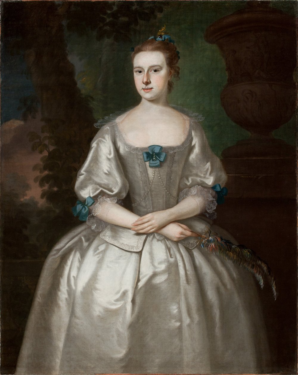 Portrét Hannah Babcock Bours, 1759 (viz 183416 pro pár) od Joseph Jonathan Blackburn