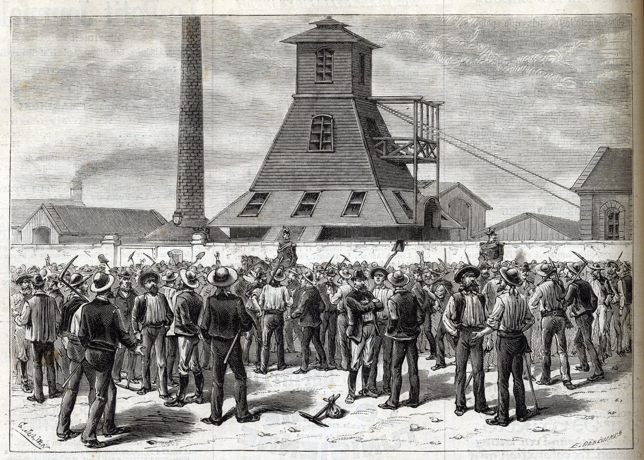 Stávka v dolech Anzin (Pas-de-Calais) v roce 1884 - Greves aux mines d