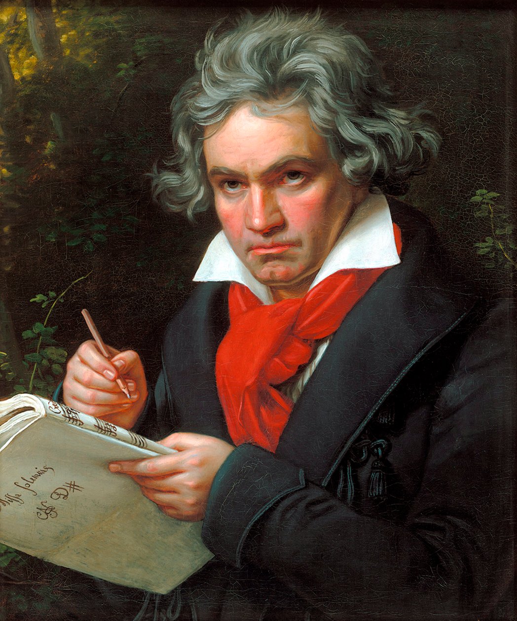 Portrét Ludwiga van Beethovena při skládání slavnostní mše, 1820. od Joseph Carl Stieler
