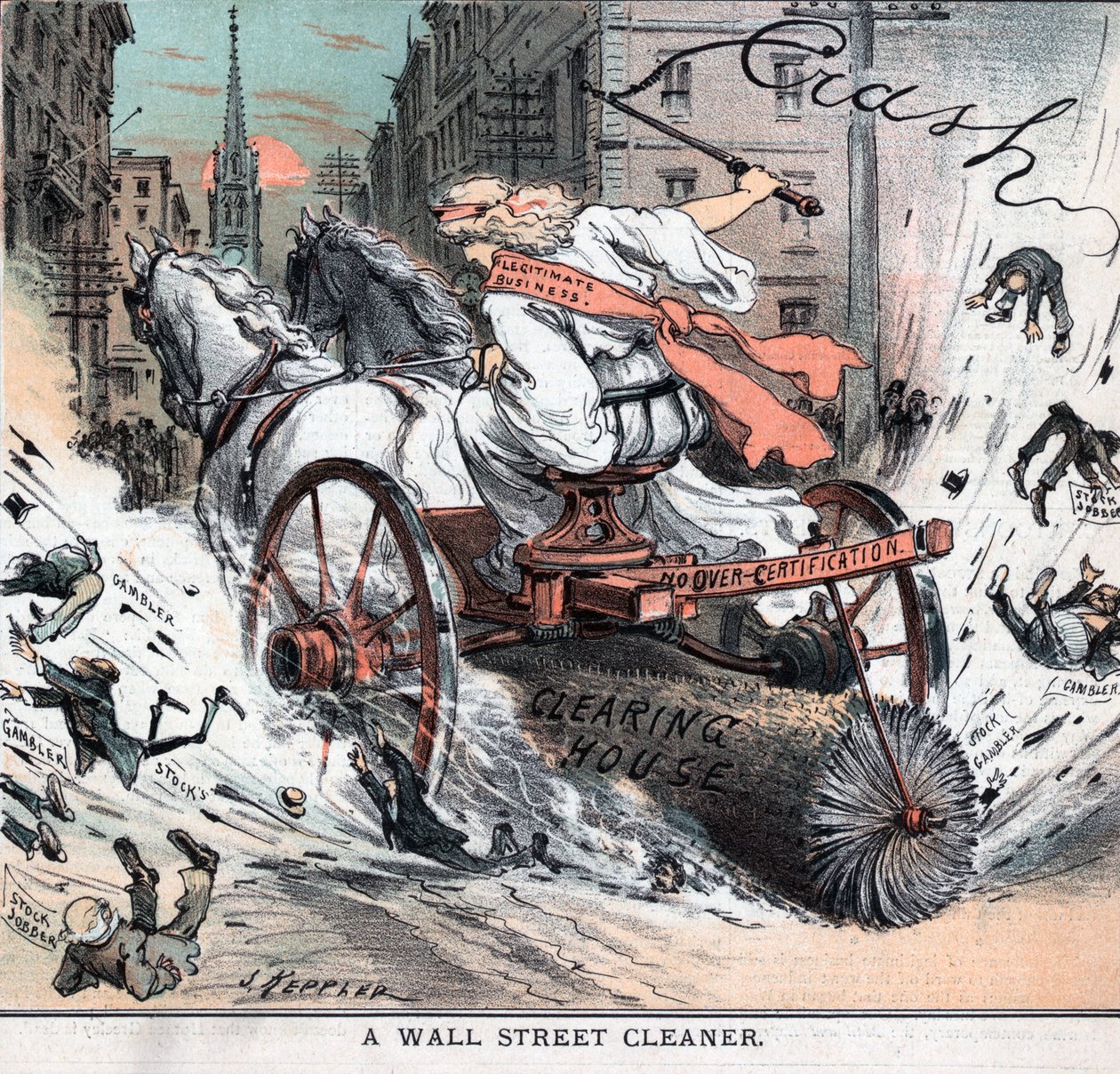Wall Street cleaner od Joseph Ferdinand Keppler od Joseph Keppler