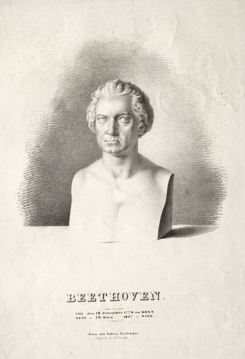 Busta Ludwiga van Beethovena od Joseph Kriehuber