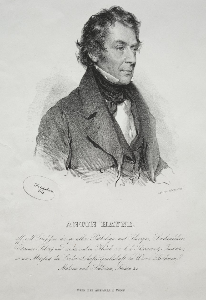 Portrét Dr. Antona Hayna od Joseph Kriehuber