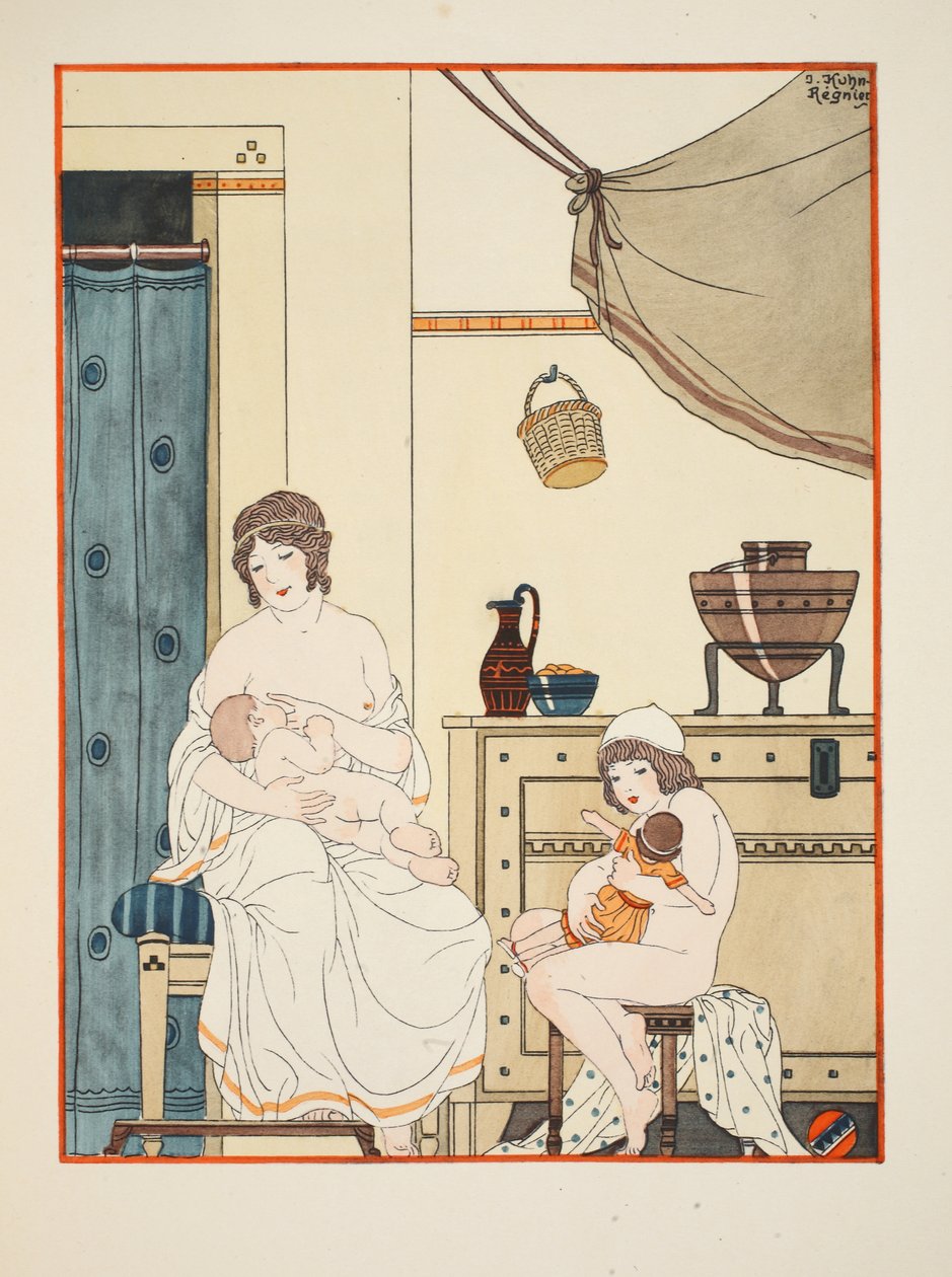 Ošetřování nemluvňat, ilustrace z 