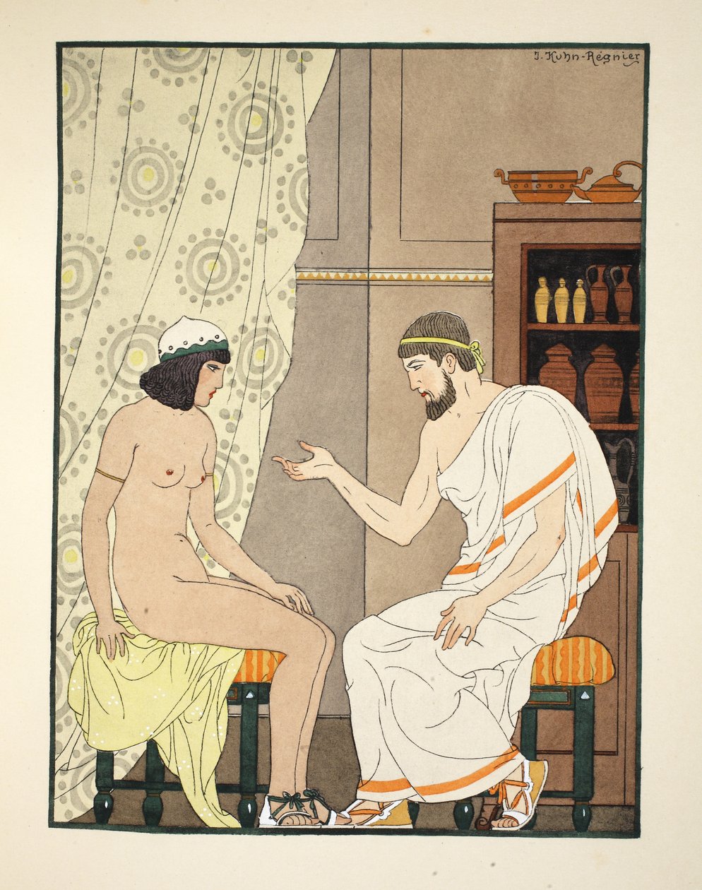 Sedadla stejné výšky, ilustrace z 