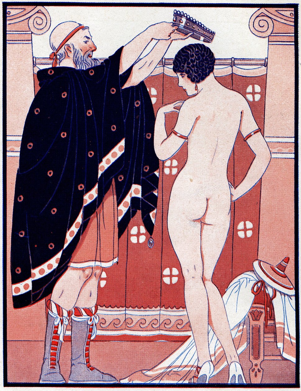 Tři ženské ceny - Cena za krásu - ilustrace z la Vie Parisienne, 1929 od Joseph Kuhn Regnier
