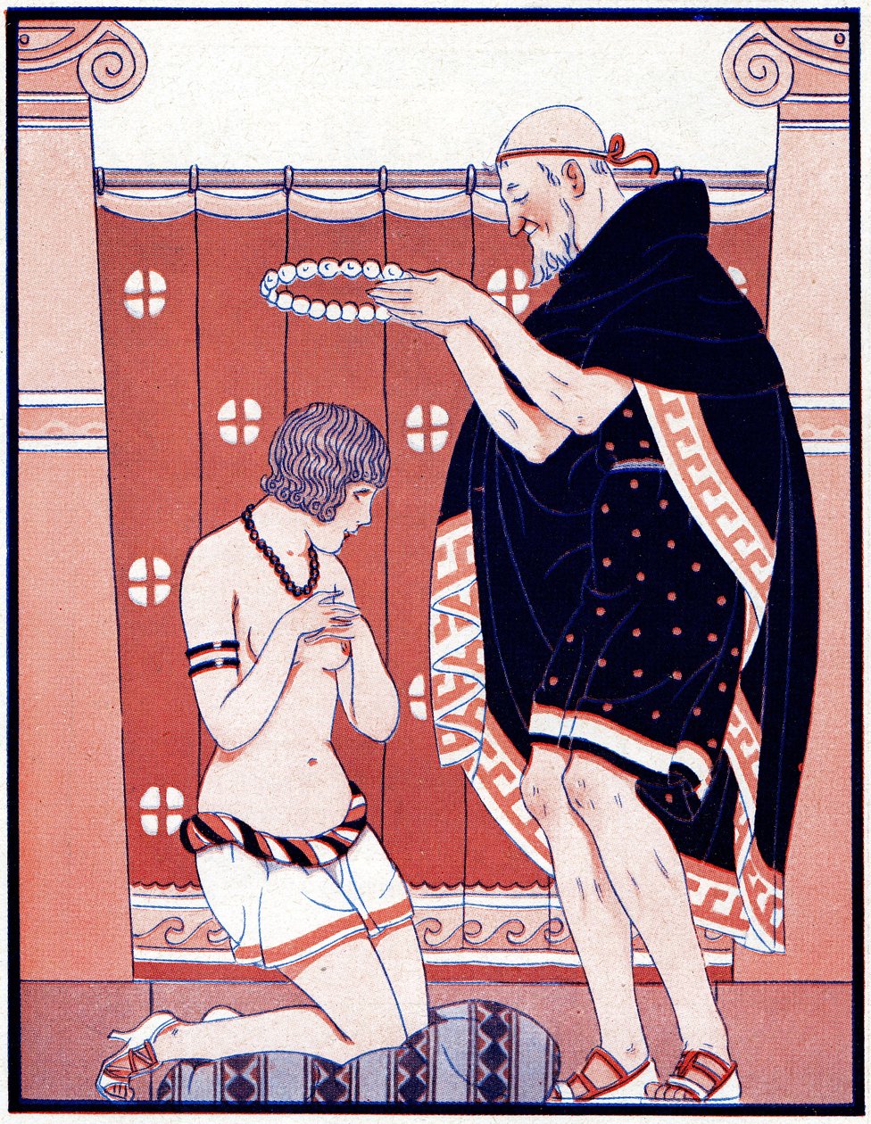 Tři ženské ceny - Cena za ctnost - ilustrace z la Vie Parisienne, 1929 od Joseph Kuhn Regnier