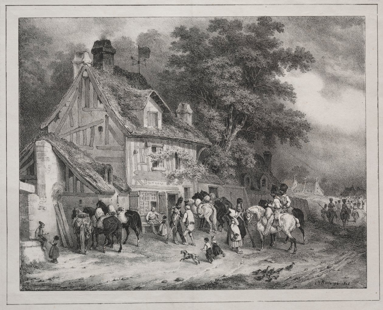 Album z roku 1829: Suvenýr z Normandie, 1828. od Joseph Louis Hippolyte Bellange