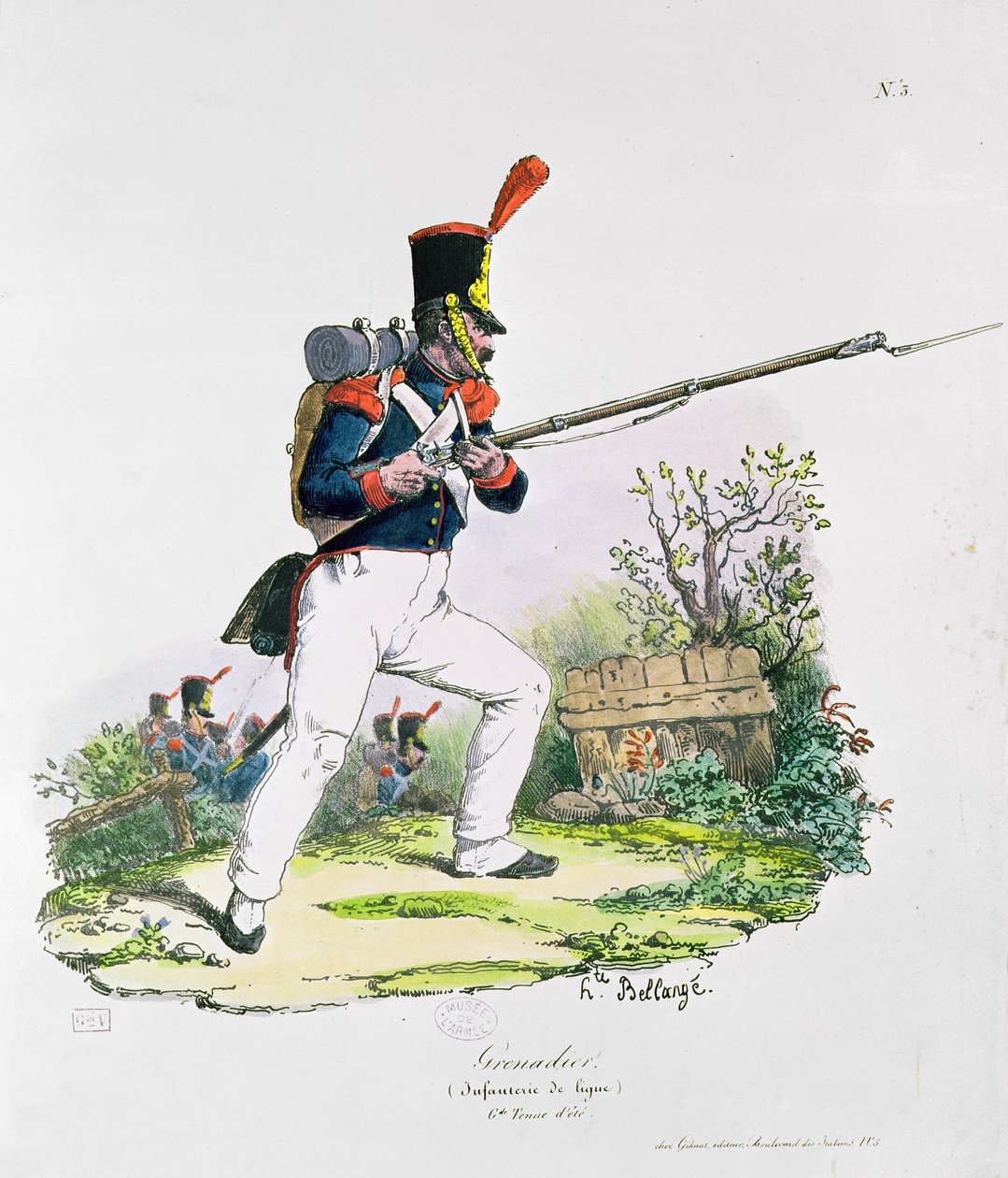 Granátnická garda od Joseph Louis Hippolyte Bellange