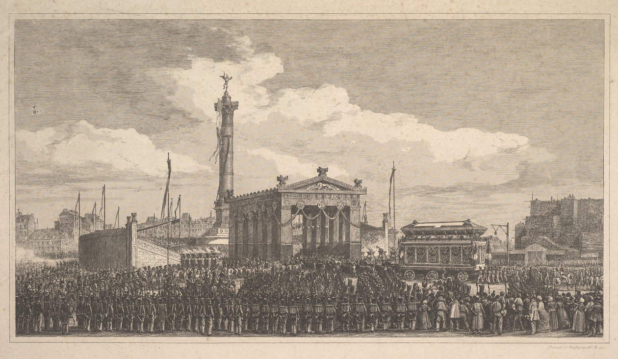 Ceremoniál inaugurace sloupu v červenci 1840, 1840. od Joseph Louis Trimolet