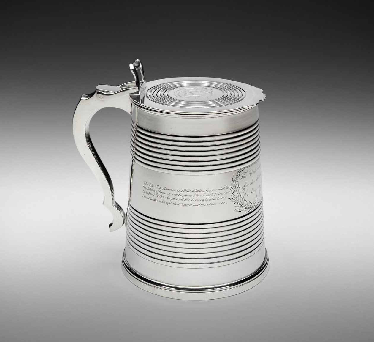 Tankard, cca 1798 (stříbrná) od Joseph Lownes