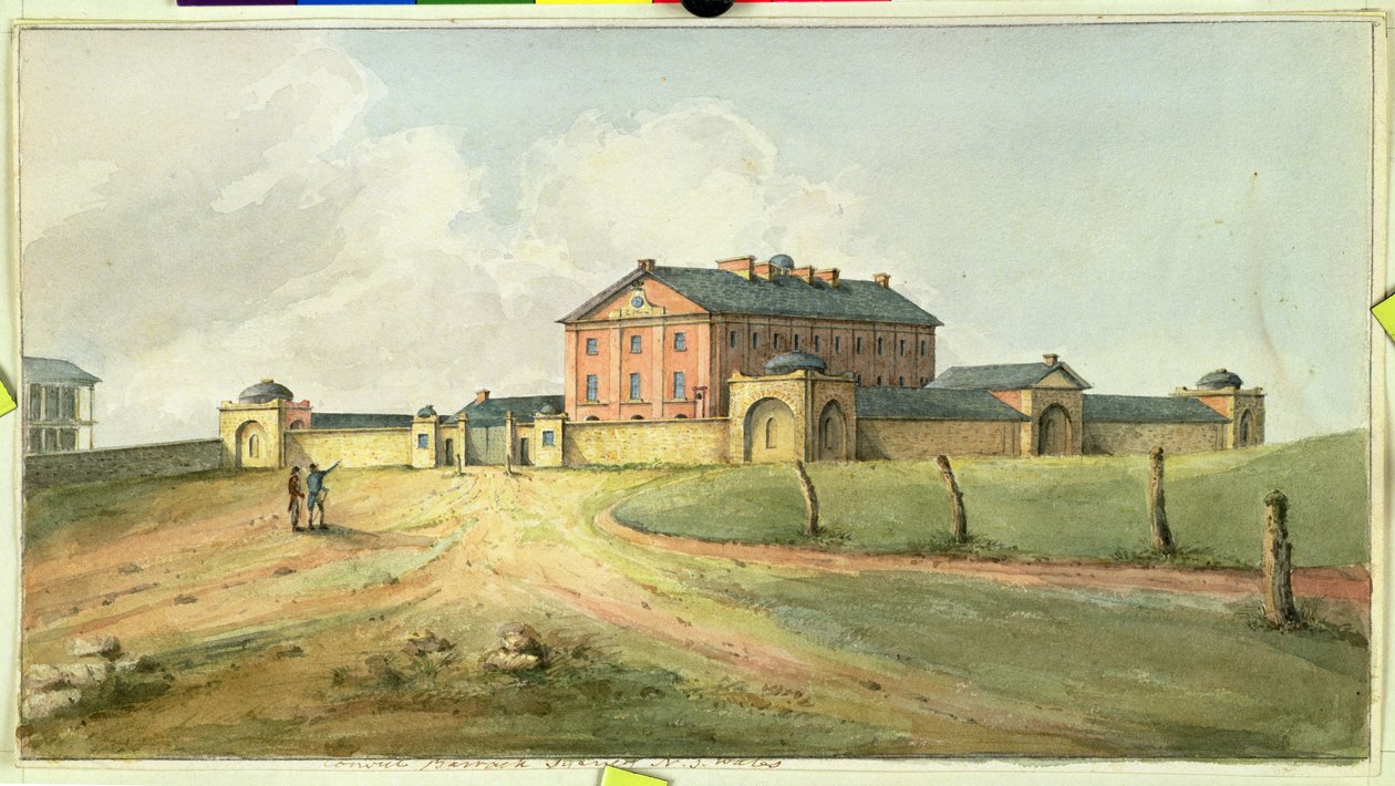 Hyde Park Barracks, Sydney, kolem roku 1820 od Joseph Lycett
