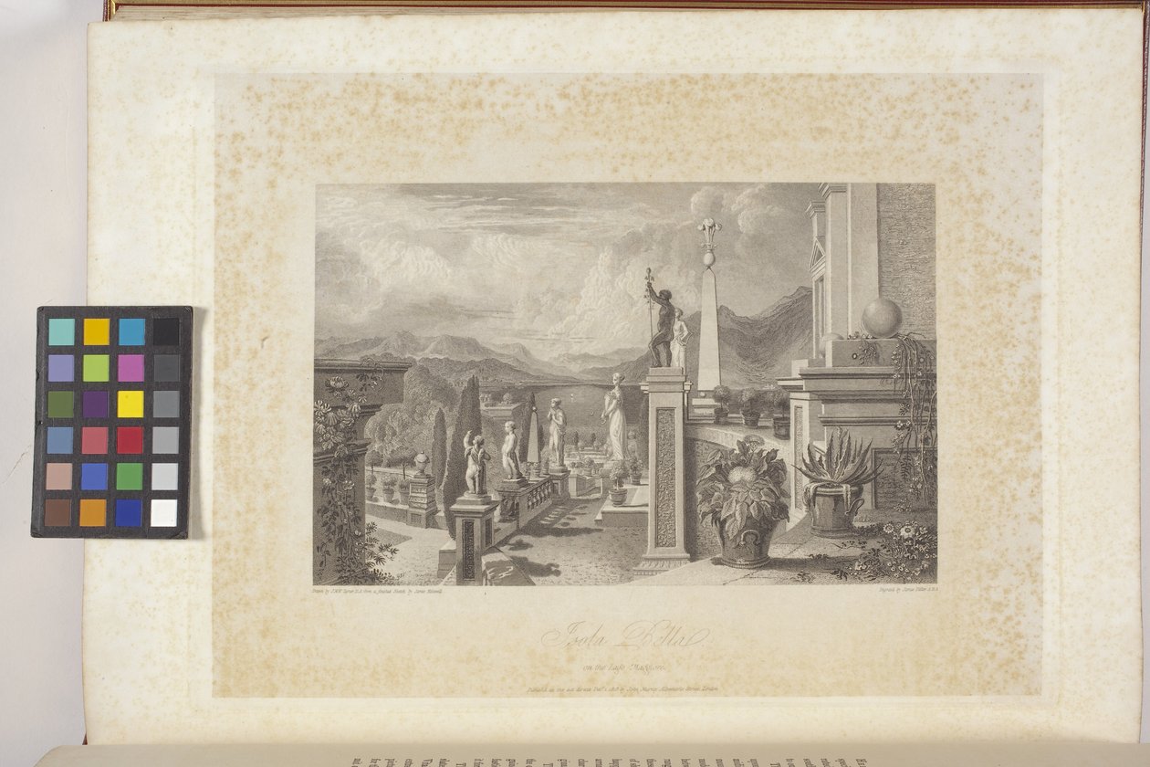 Isola Bella On The Lake Maggiore (rytina na indický papír, chine collé) od Joseph Mallord William (after) Turner