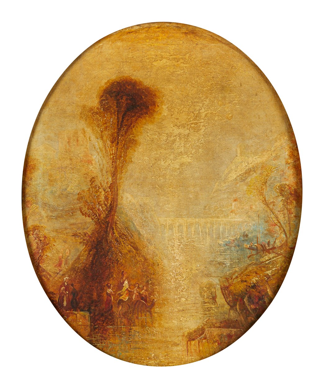 Klasická krajina s viaduktem (olej na plátně) od Joseph Mallord William (follower of) Turner