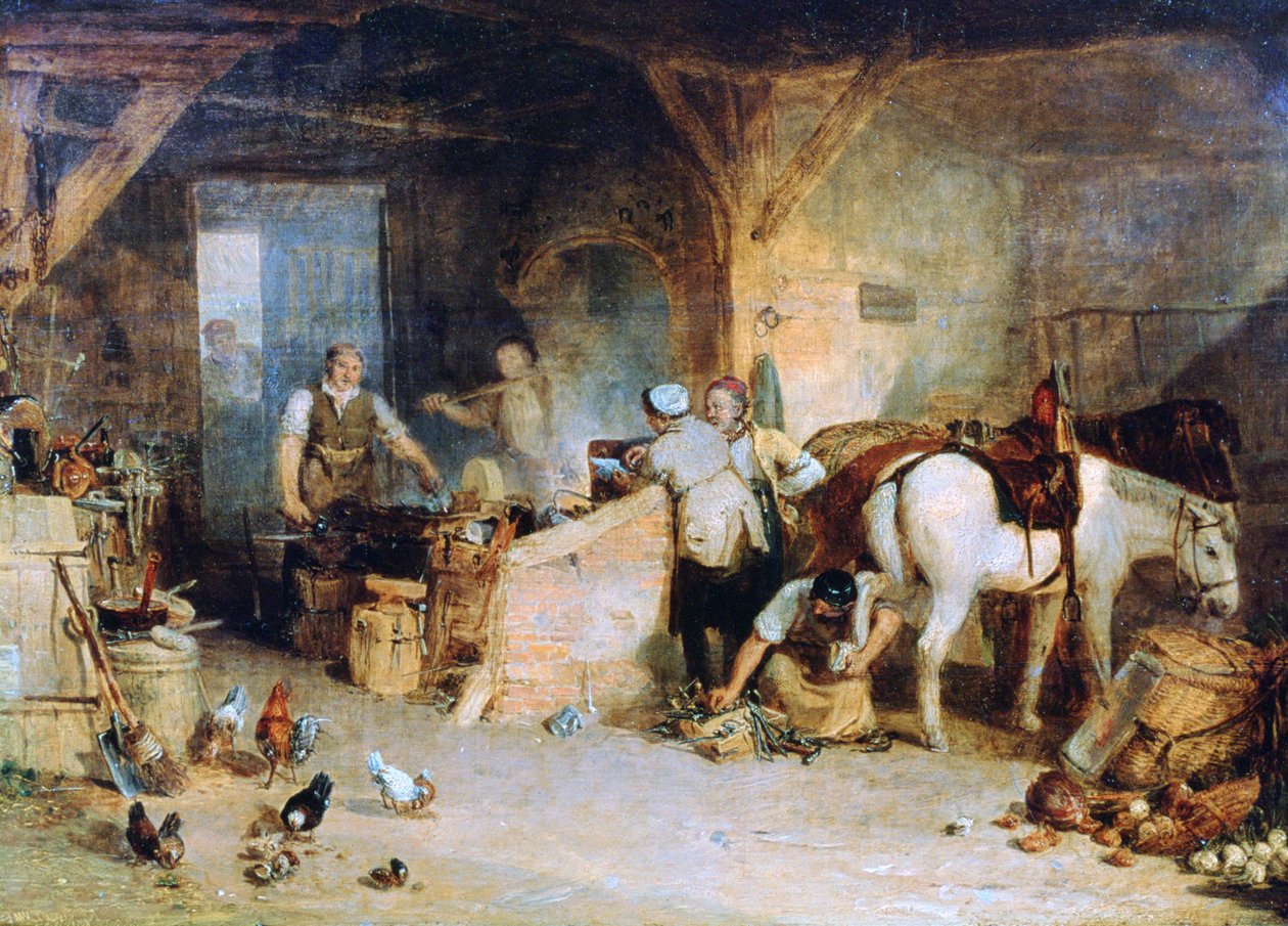 Venkovský kovář spor o cenu železa..., c1807. od Joseph Mallord William Turner