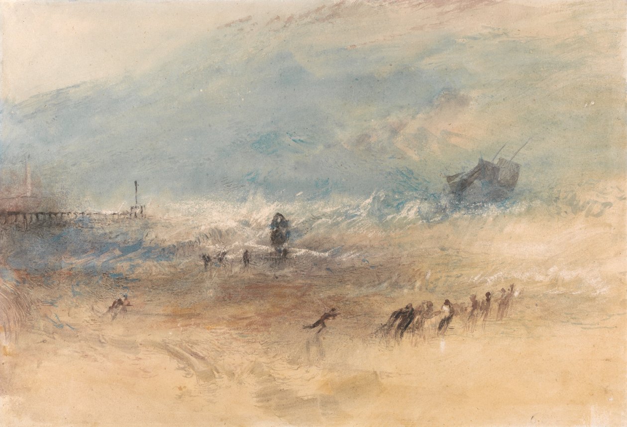 Loď přibližující se k přístavu Margate v bouřlivém moři od Joseph Mallord William Turner
