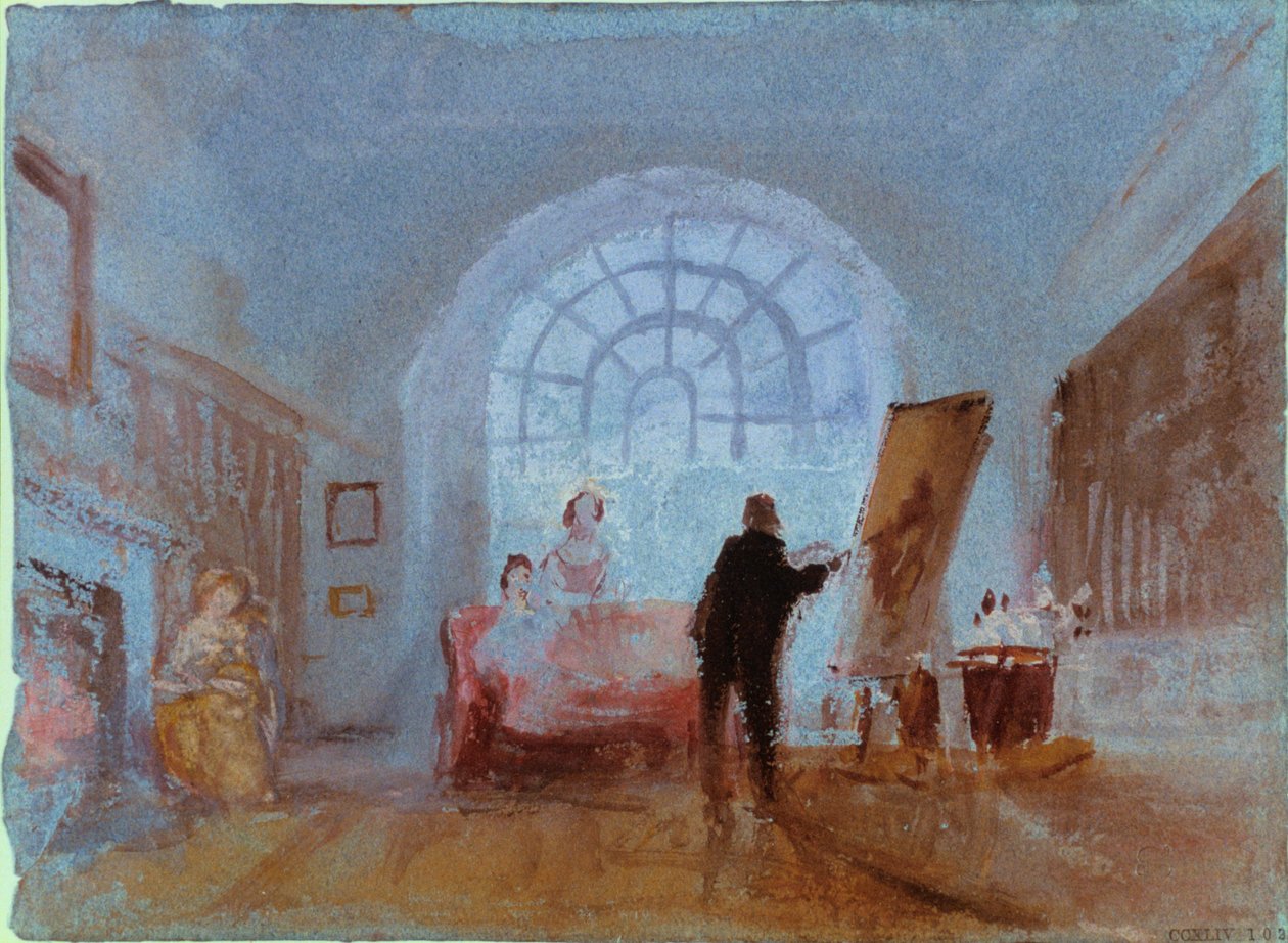 Umělec pracující na stojanu, 1828 od Joseph Mallord William Turner