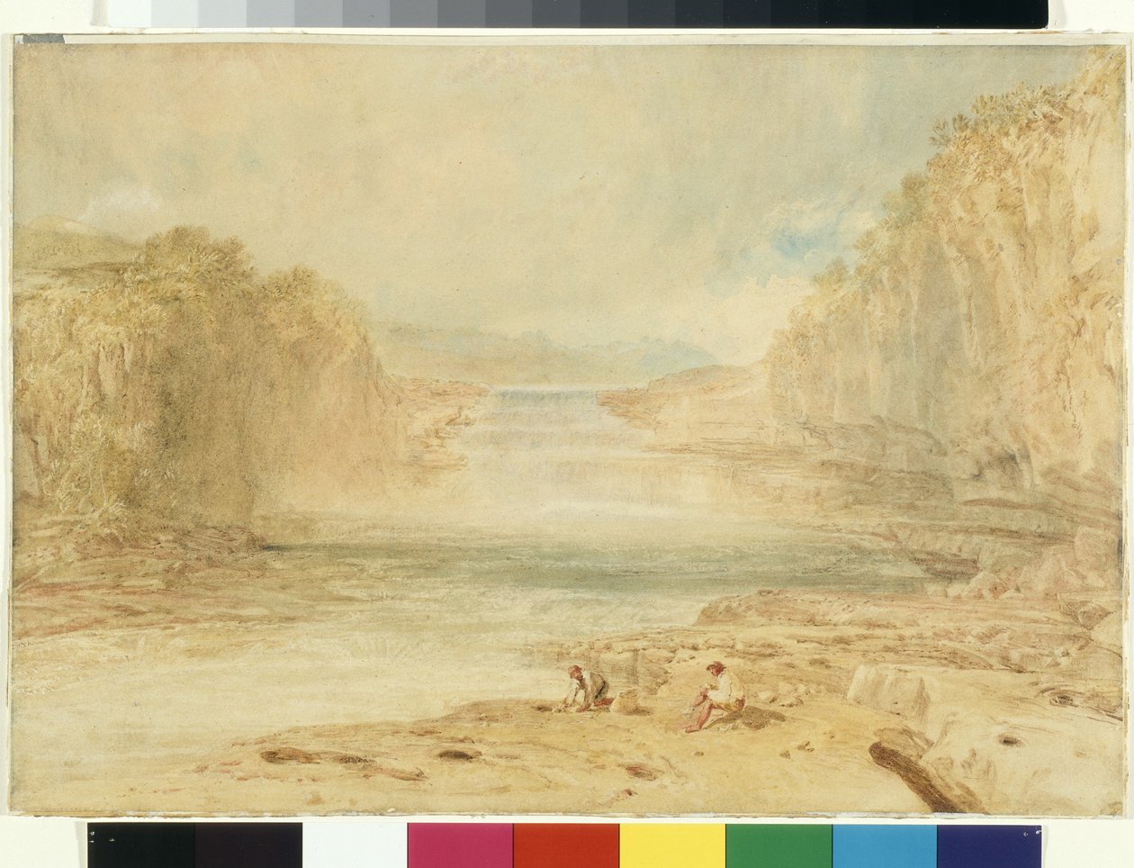 Aysgarth Force, Richmondshire (akvarel přes tužku na bílém papíře) od Joseph Mallord William Turner