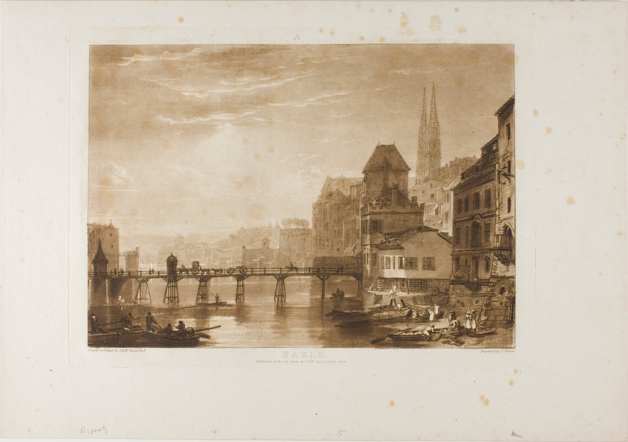 Basilej, deska 5 z Knihy studií od Joseph Mallord William Turner
