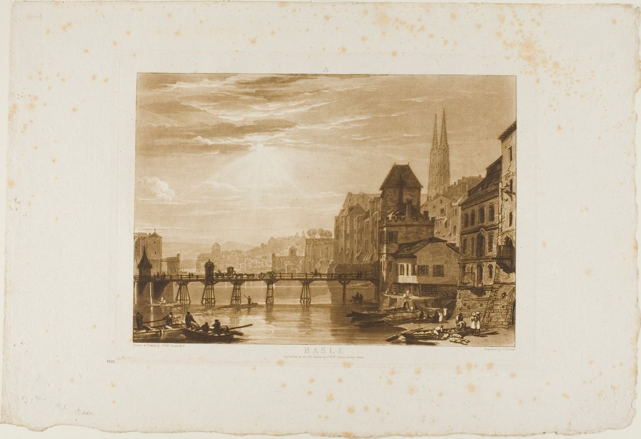 Basilej, deska 5 z Knihy studií od Joseph Mallord William Turner