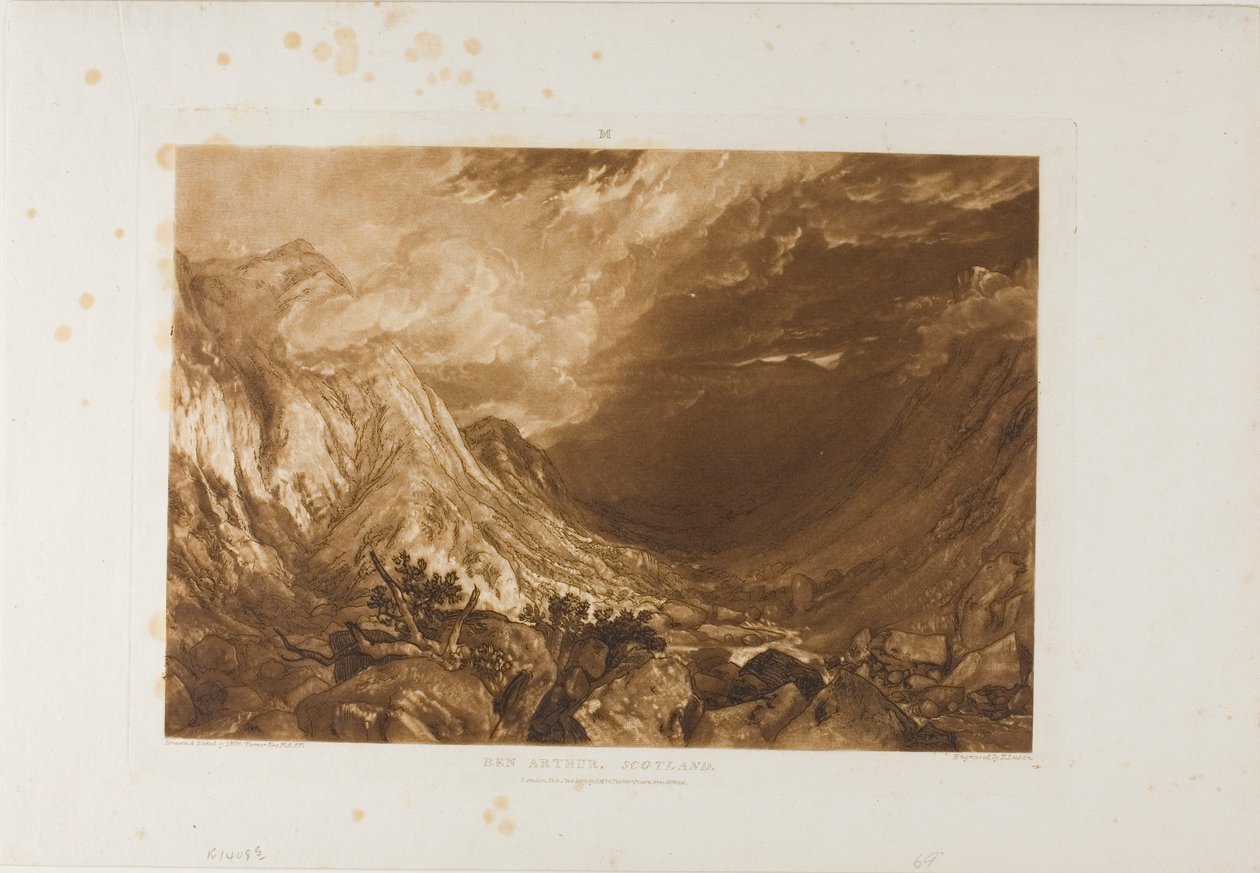 Ben Arthur, deska 69 z Knihy studií od Joseph Mallord William Turner