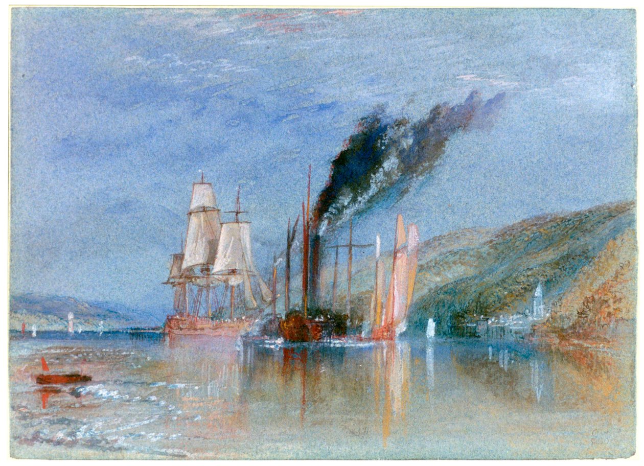 Mezi Quillebeuf a Villequier, c1832 od Joseph Mallord William Turner
