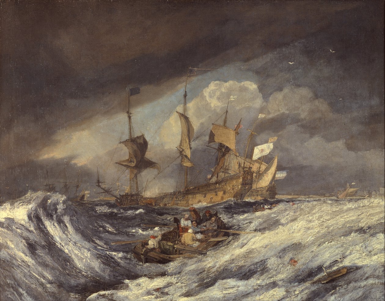 Lodě vynášející kotvy holandským mužům války, c.1804 od Joseph Mallord William Turner