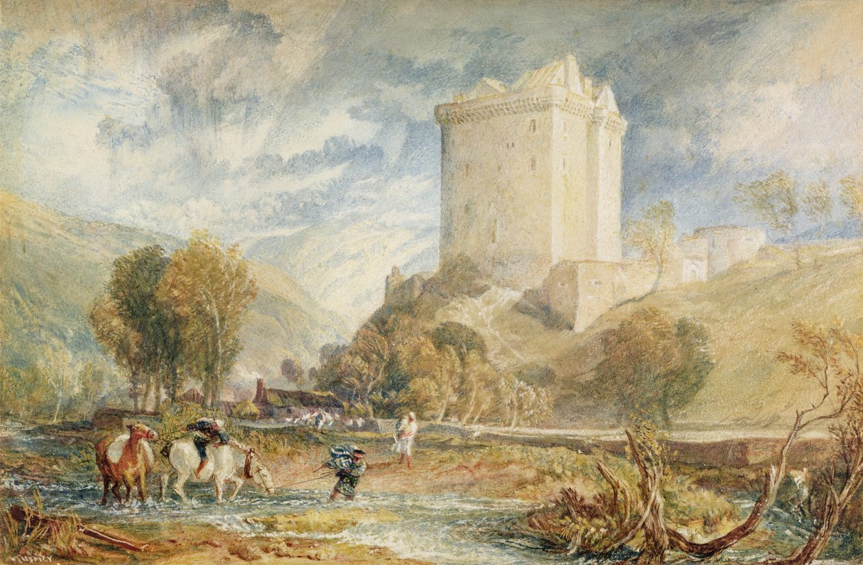 Hrad Borthwick od Joseph Mallord William Turner