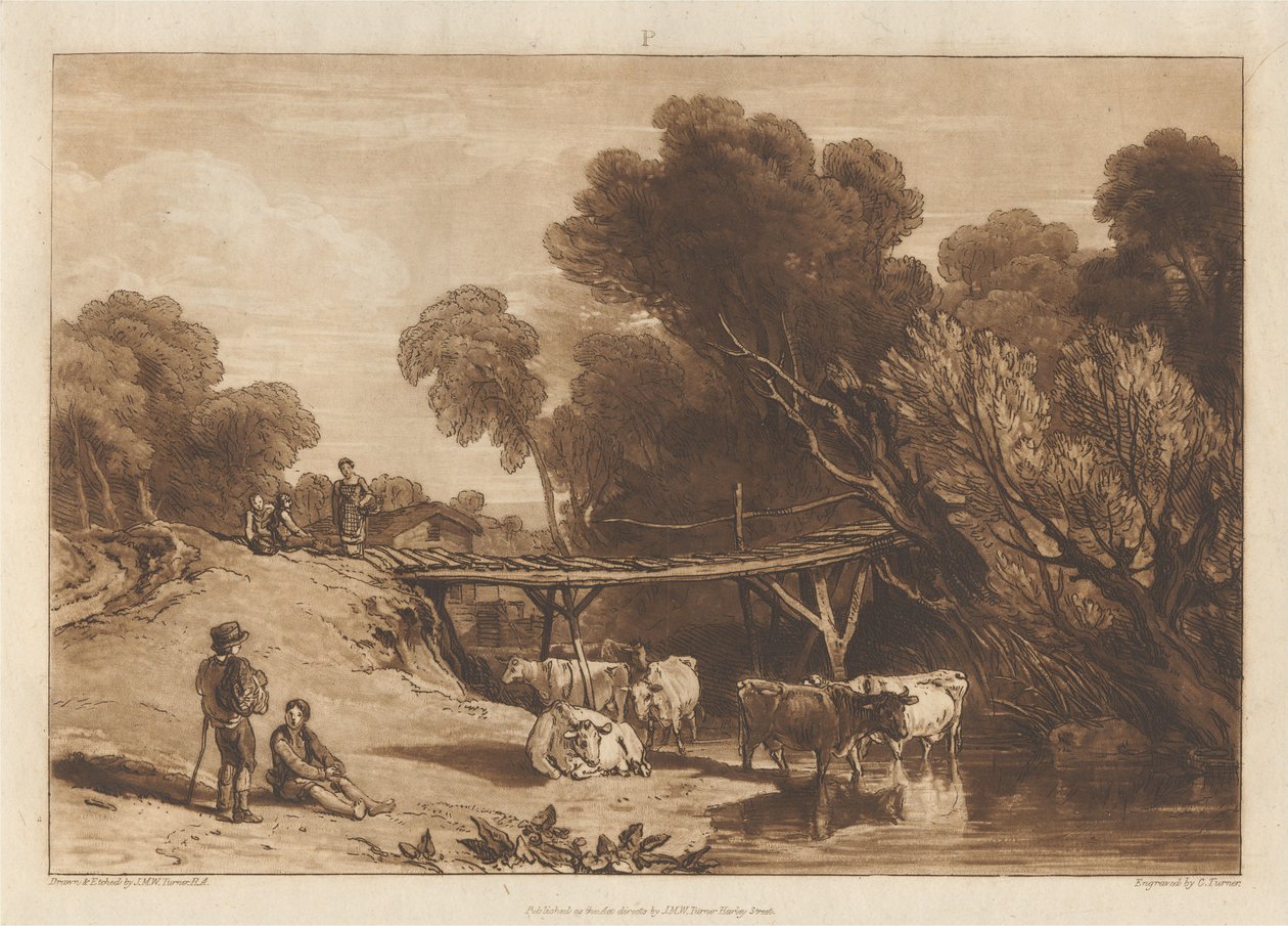 Most a krávy od Joseph Mallord William Turner