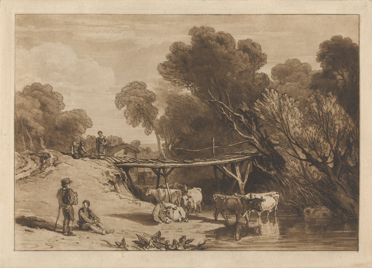 Most a krávy od Joseph Mallord William Turner