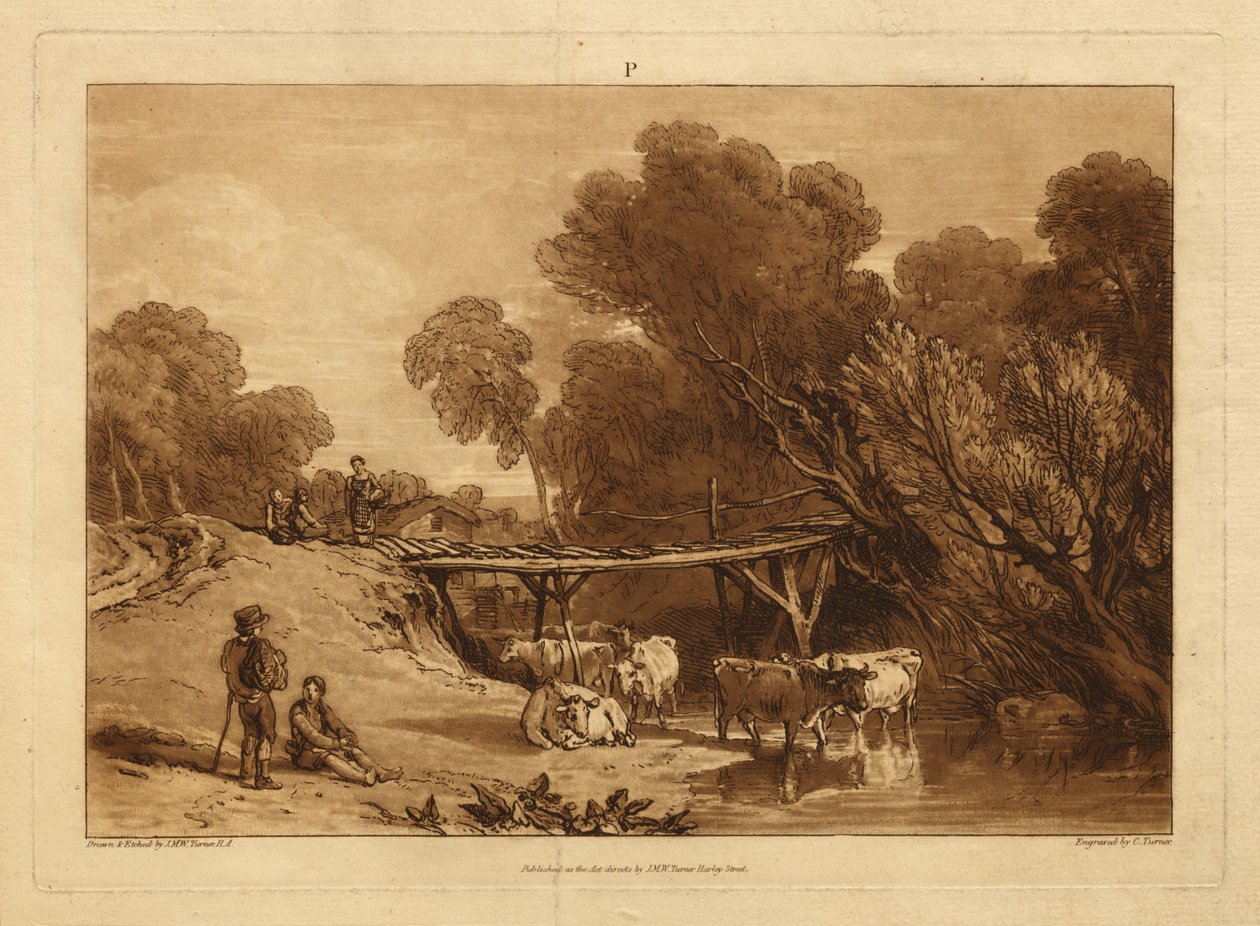 Most a krávy od Joseph Mallord William Turner