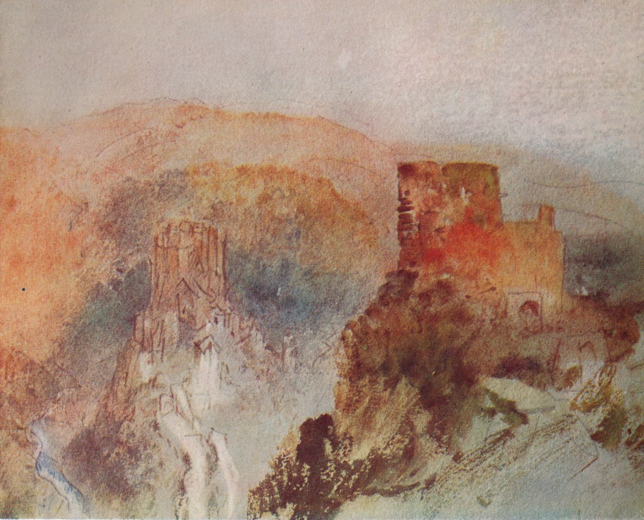 Burg Eltz a Trutz Eltz ze severu, 1840 od Joseph Mallord William Turner