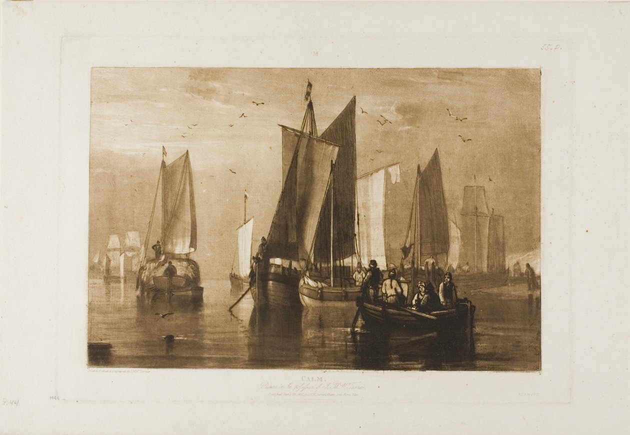 Klid, deska 44 z Knihy studií od Joseph Mallord William Turner