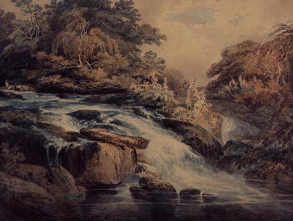 Kaskáda v Hampton Court od Joseph Mallord William Turner