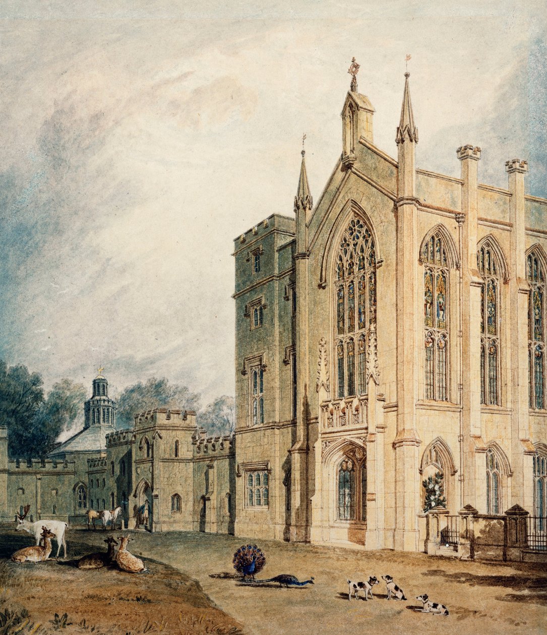 Cassiobury, západní fronta, kolem roku 1807 od Joseph Mallord William Turner