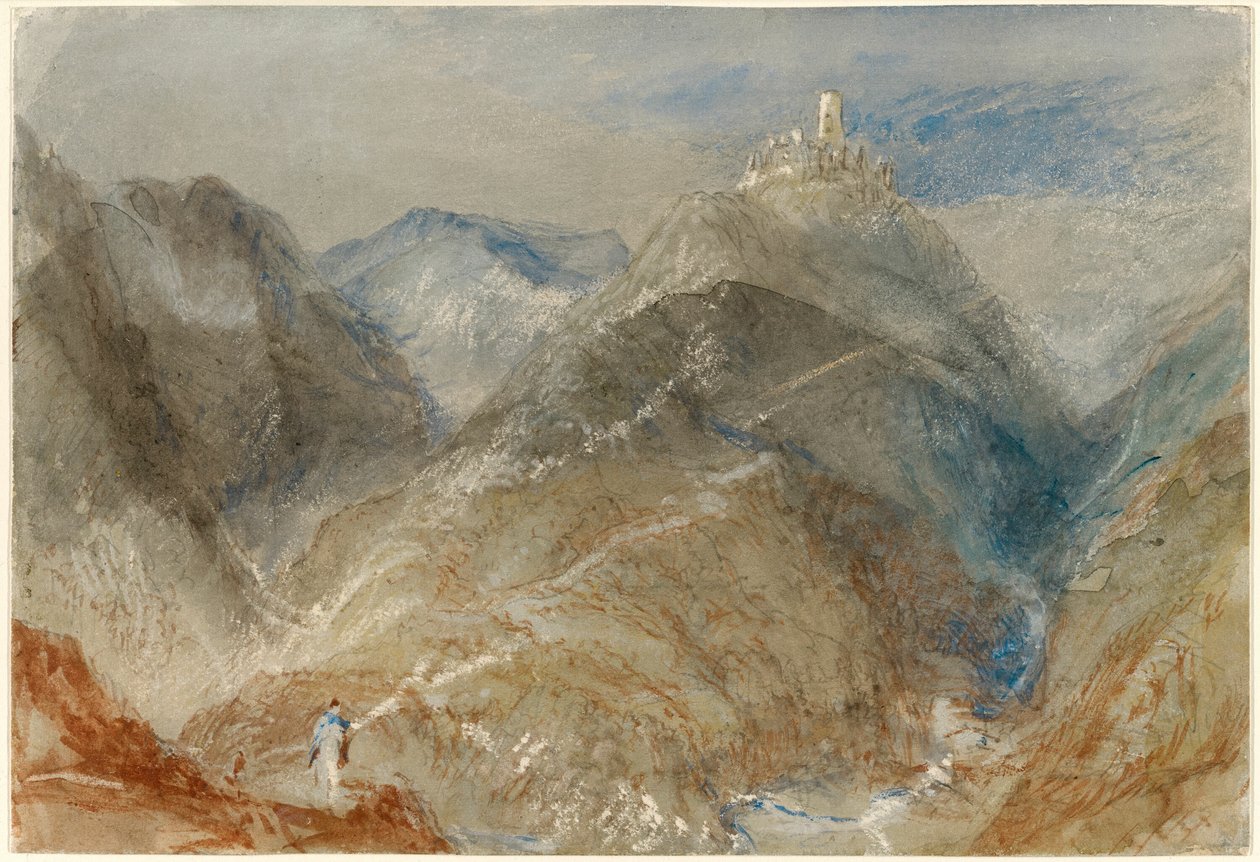 Hrad na výšině poblíž Ženevy od Joseph Mallord William Turner
