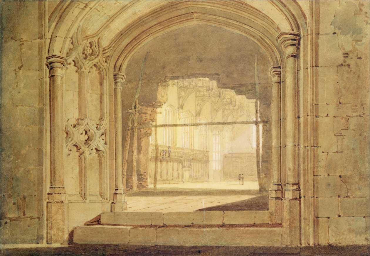 Christchurch Hall, Oxford, cca 1800 (akvarel na papíře) od Joseph Mallord William Turner