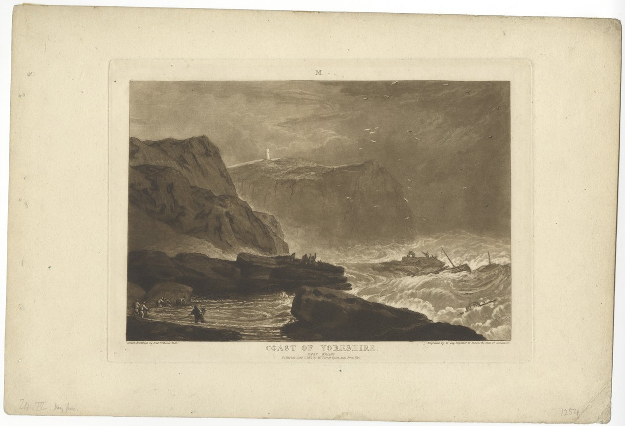 Pobřeží Yorkshire (lept) od Joseph Mallord William Turner