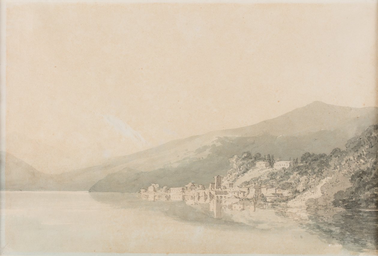 Klášter ve Villa Giulia, jezero Como, datum neznámé (akvarel na papíře) od Joseph Mallord William Turner